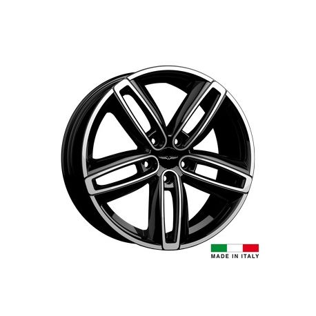 4 jantes Italian Wheels DERVIO Black polished 18 pouces