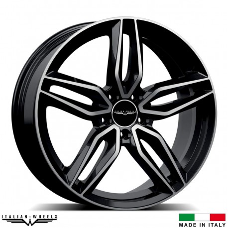 4 Jantes FIRENZE - Italian wheels - 17" - Noir poli