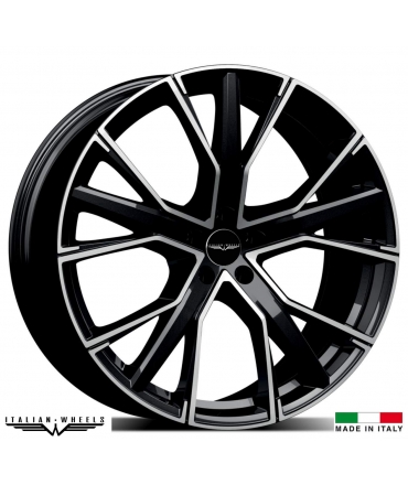 4 Jantes GALLIANA - Italian wheels - 18" - Noir poli